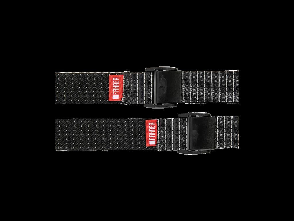Fahrer 2 Stück ,schwarz, reflektierend Spanngurt Fahrer Mini Strap RE - XL