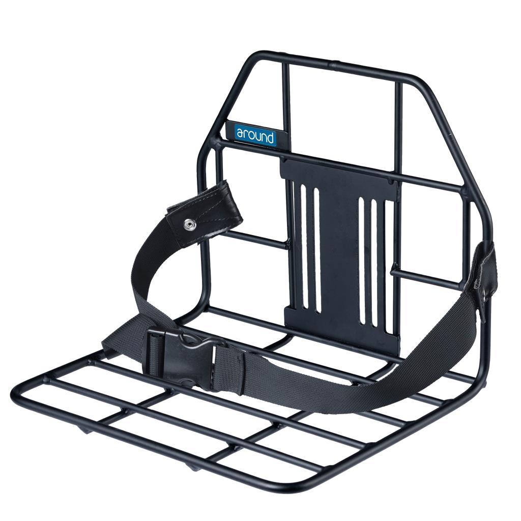 Mijnenpieper schwarz, ohne Halter, Aluminium VR-Gepäckträger Front Carrier Around