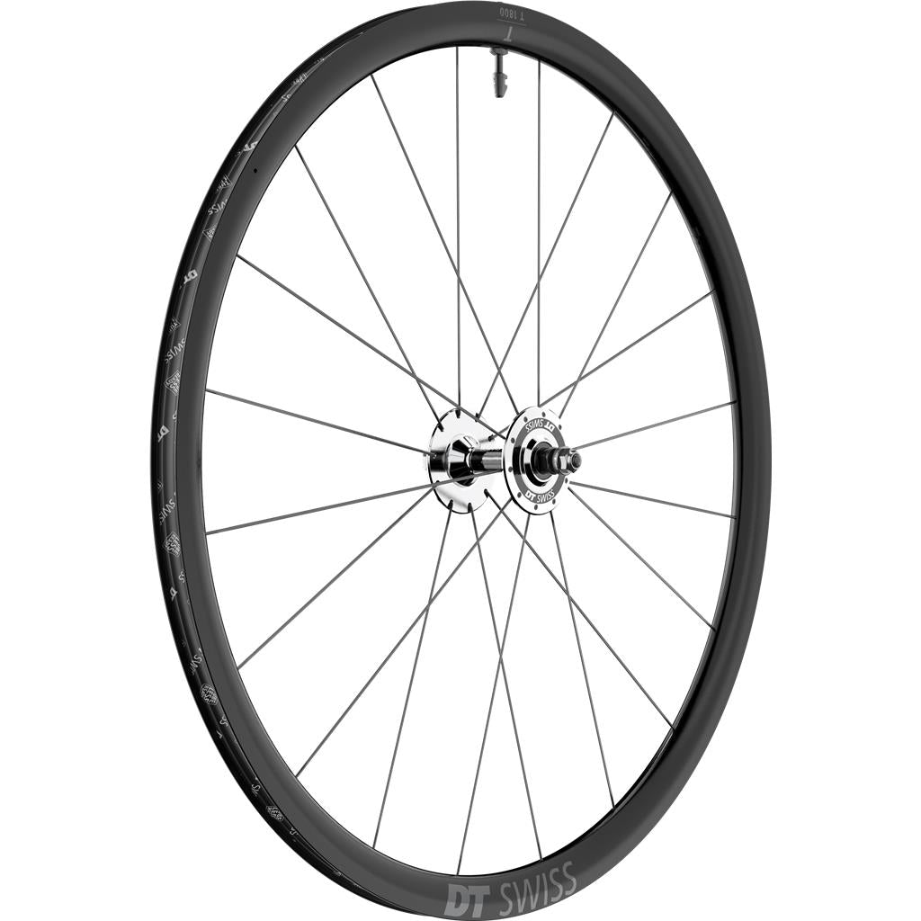DT Swiss 28", Alu, schwarz, 9/100 mm TB bolt on VR DT Swiss T 1800 Classic 30