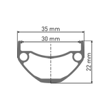 DT Swiss 29", Alu, sz, Center Lock, 100/5mm QR VR DT Swiss HU 1900 Spline DB 29"/30mm