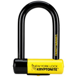 Kryptonite 8,3x15,3cm, sw/gelb,3 Schlüssel Bügelschl. Kryptonite NY FAHGETTABOUDIT