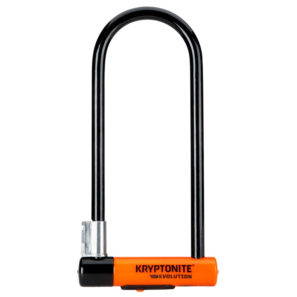Kryptonite 10,2x29,2cm, sw/orange,3 Schlüssel Bügelschloss Kryptonite Evolution LS