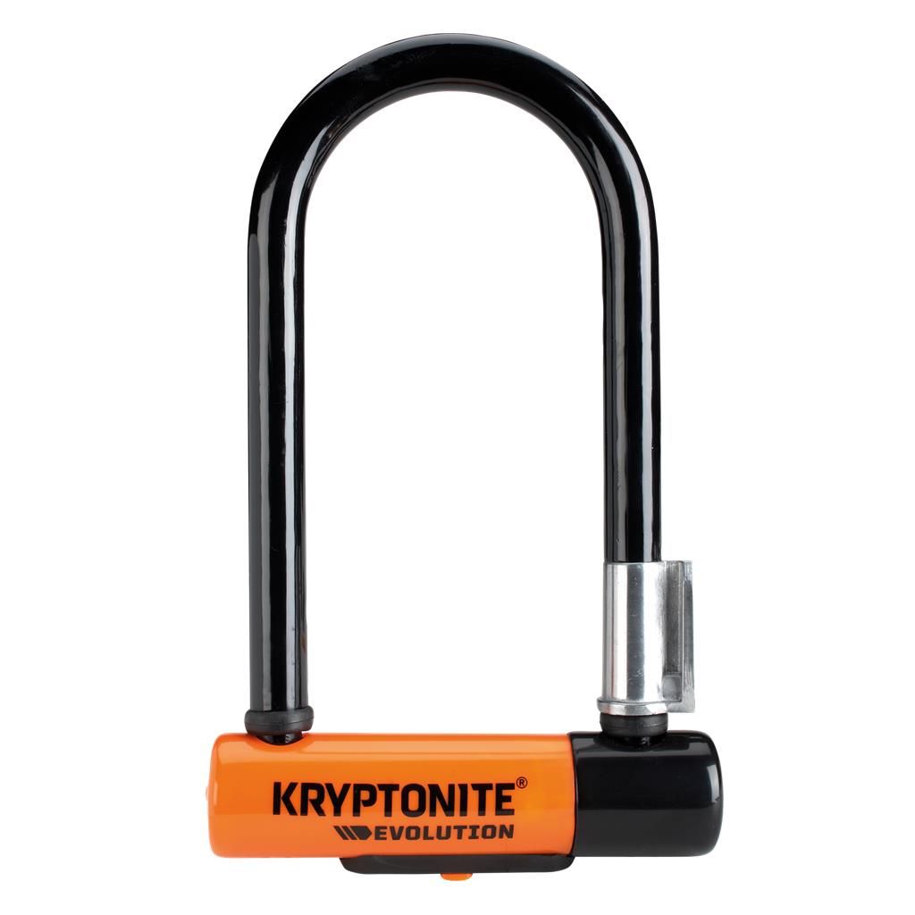 Kryptonite 8,2x17,8cm, sw/or,3 Schl.,m.4' Flexkabel Bügelschloss Kryptonite Evolution Mini-7