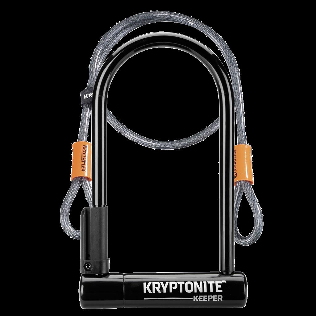 Kryptonite 10,2x20,3cm ,Ø12,sw,Side-Mount,2 Schlü Bügelschloss Kryptonite Standard 4-Flex