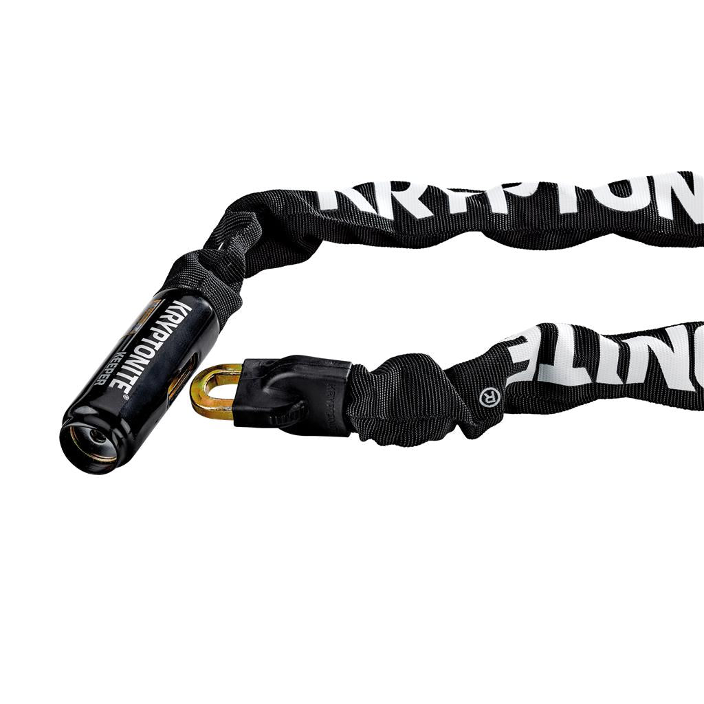Kryptonite Länge 170cm,Ø7mm,schwarz,2 Schlüssel Kettenschloss Kryptonite Keeper 717