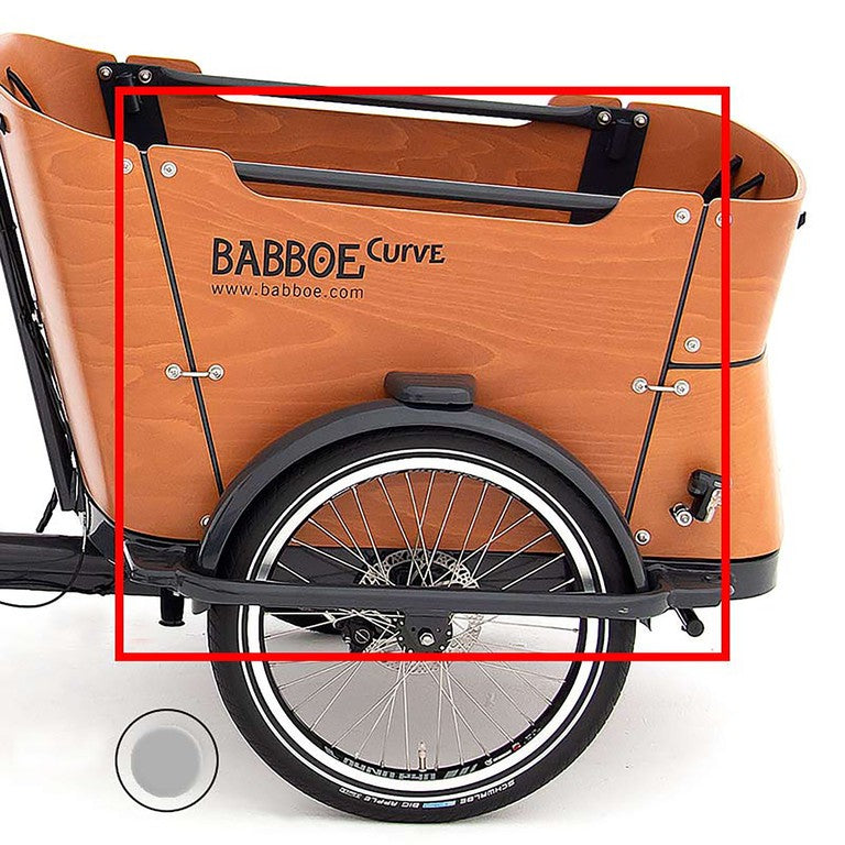 Babboe Curve, grau, rechts Seitenpaneel Babboe