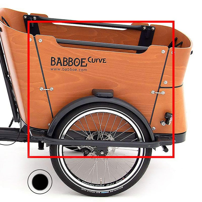 Babboe Curve, schwarz, rechts Seitenpaneel Babboe