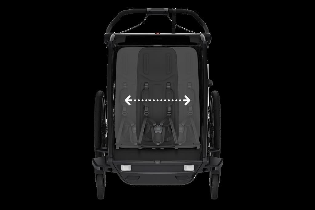 Thule Double, schwarz Kinderanhänger Thule Chariot Sport 2