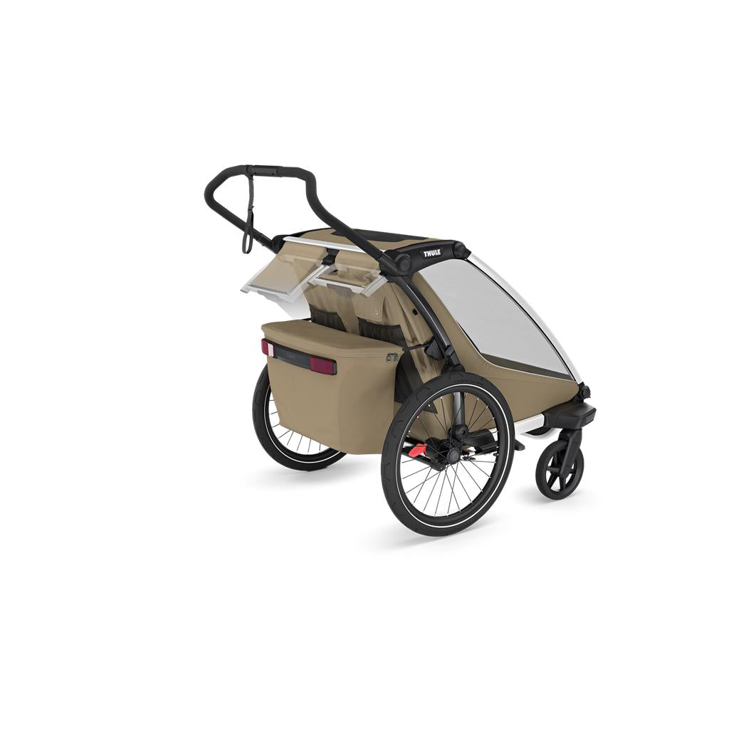 Thule Double, Faded Khaki Kinderanhänger Thule Chariot Cross 2
