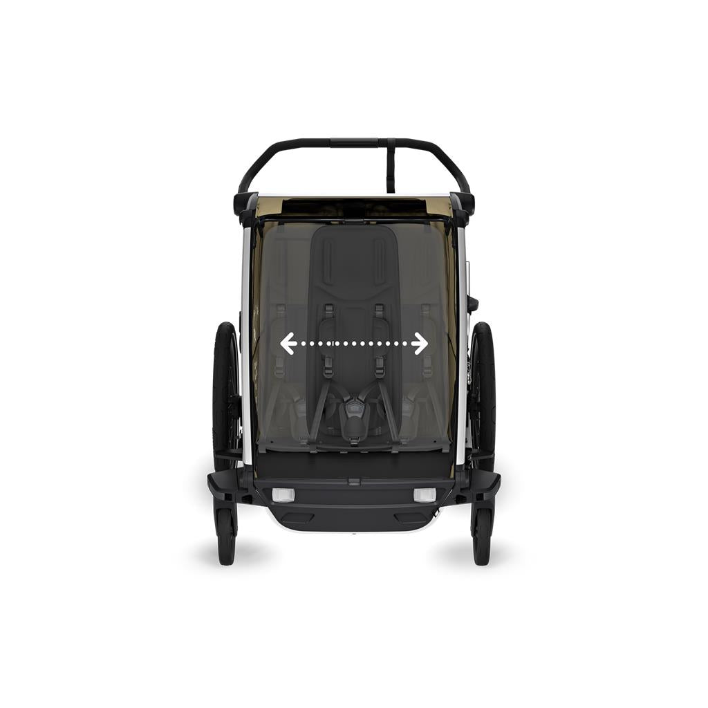 Thule Double, Faded Khaki Kinderanhänger Thule Chariot Cross 2