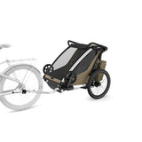 Thule Double, Faded Khaki Kinderanhänger Thule Chariot Cross 2