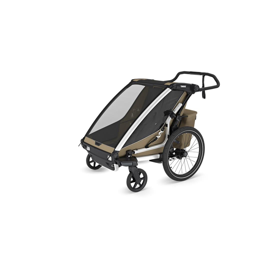 Thule Double, Faded Khaki Kinderanhänger Thule Chariot Cross 2