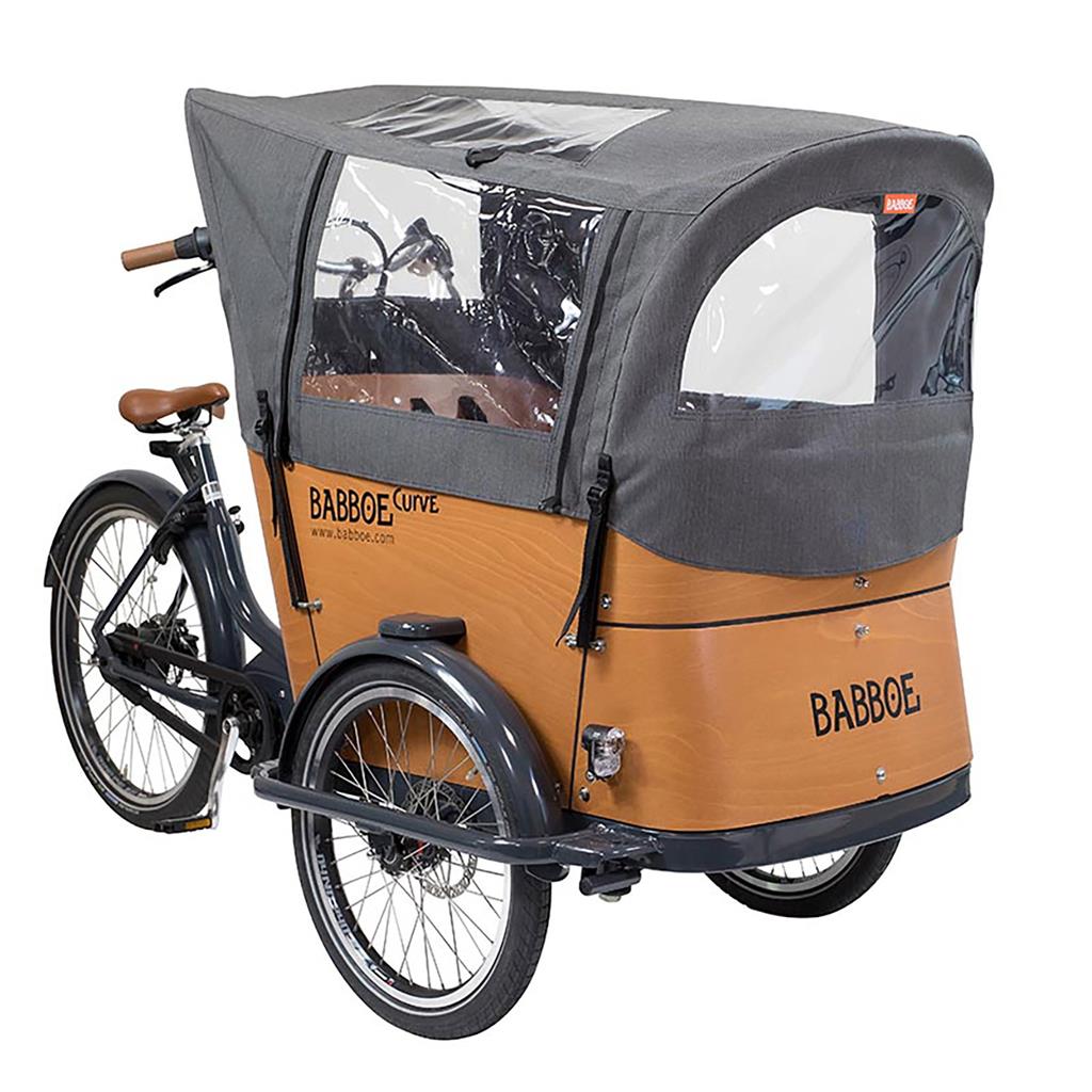 Babboe grau, für Curve, Docril Regenverdeck Babboe