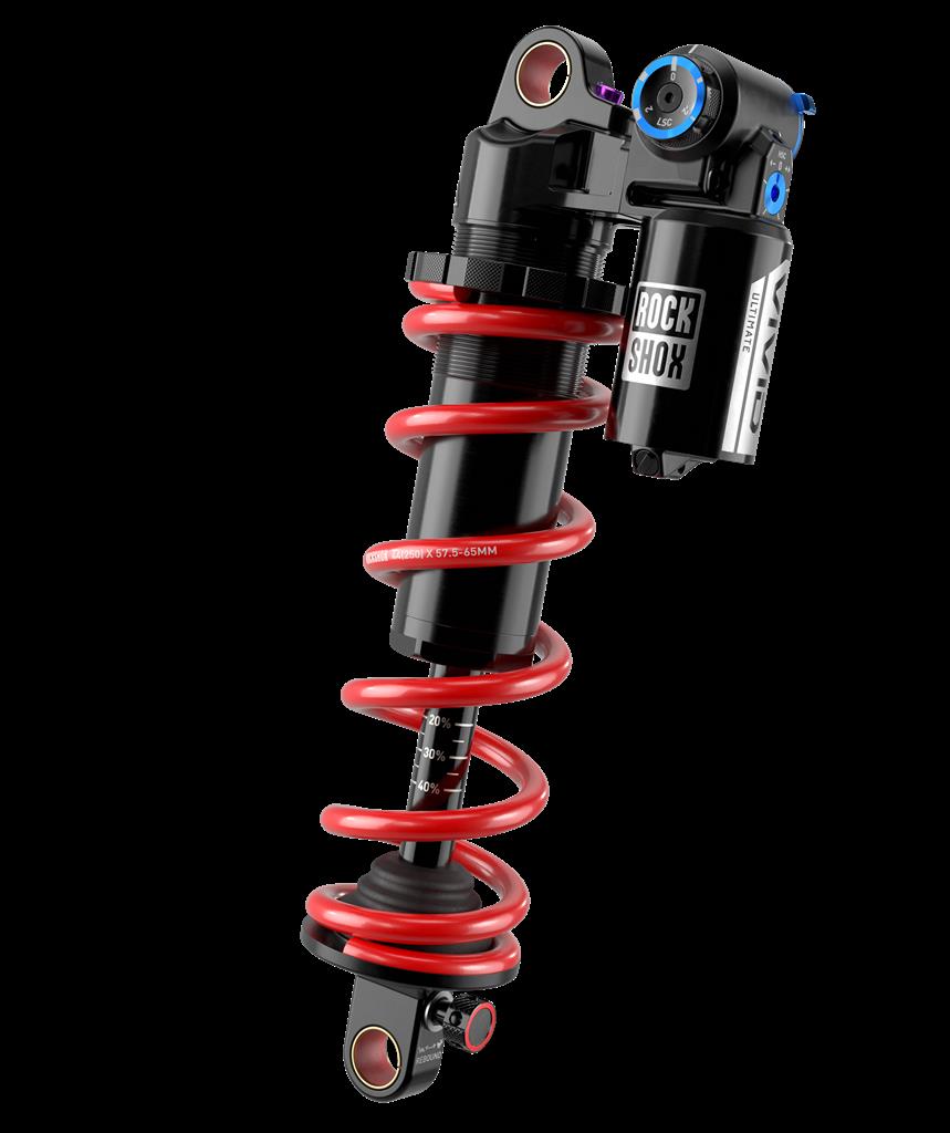 RockShox Dämpfer Vivid Coil Ultimate RC2T D1sw,185x55mm,Trunnion,Adj.Hydr.BO,o.Feder