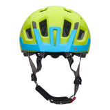 Cratoni Fahrradhelm Maxster Pro (Kid) lime/blau matt, Gr. S/M (51-56cm)
