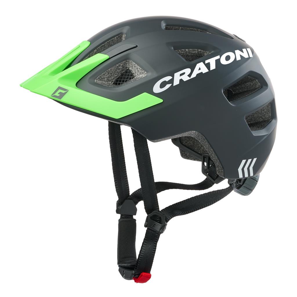 Cratoni Fahrradhelm Maxster Pro (Kid) schwarz/neongrün matt