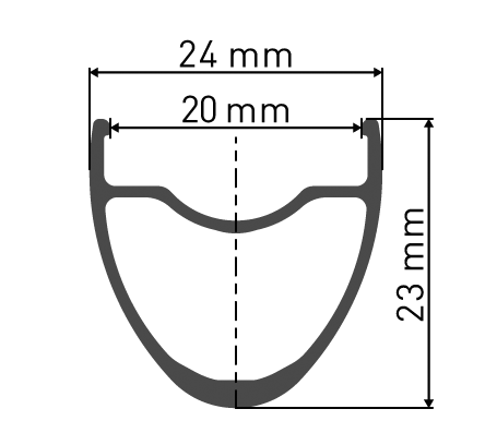 DT Swiss Felge R 470 DB 28", schwarz, 24 Loch, 622-20