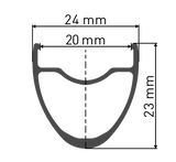DT Swiss Felge R 470 DB 28", schwarz, 24 Loch, 622-20