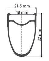 DT Swiss VR PR 1400 Dicut 32 Oxic 28"/18 Alu, graphite, 100/5 mm QR