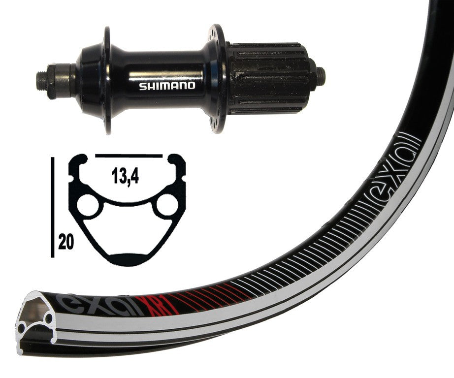 Winora H-Rad 13-622 Tiagra.schwarz QR 32L Exal XR-1 sz/silb.o.Ösen.Niro-Spei.sz.DD