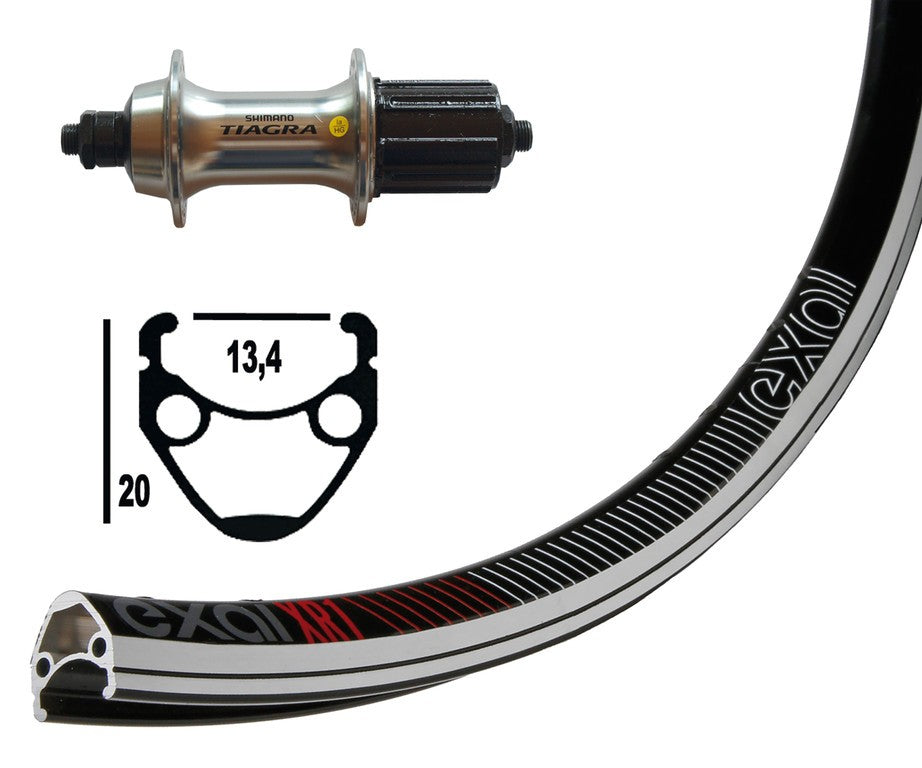 Winora H-Rad 13-622 Tiagra 10/11 f.silb.SSP 32L Exal XR-1 sz/silb.o.Ösen.Niro-Spei.DD