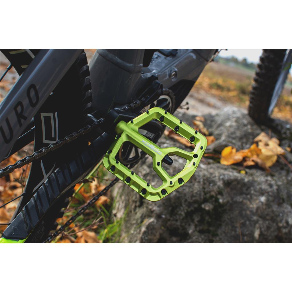 Xpedo Pedal Xpedo TRIDENT limegreen, 9/16", Plattform, XMX28AC