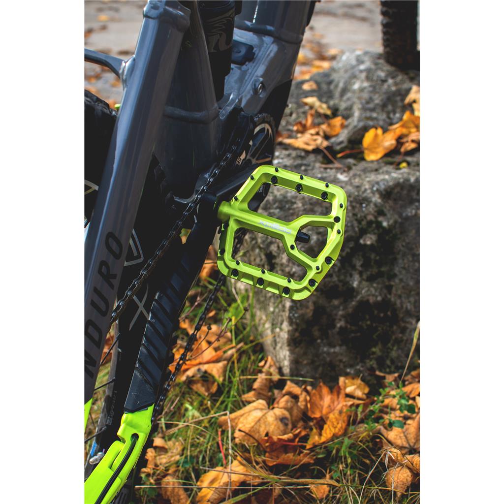 Xpedo Pedal Xpedo TRIDENT limegreen, 9/16", Plattform, XMX28AC