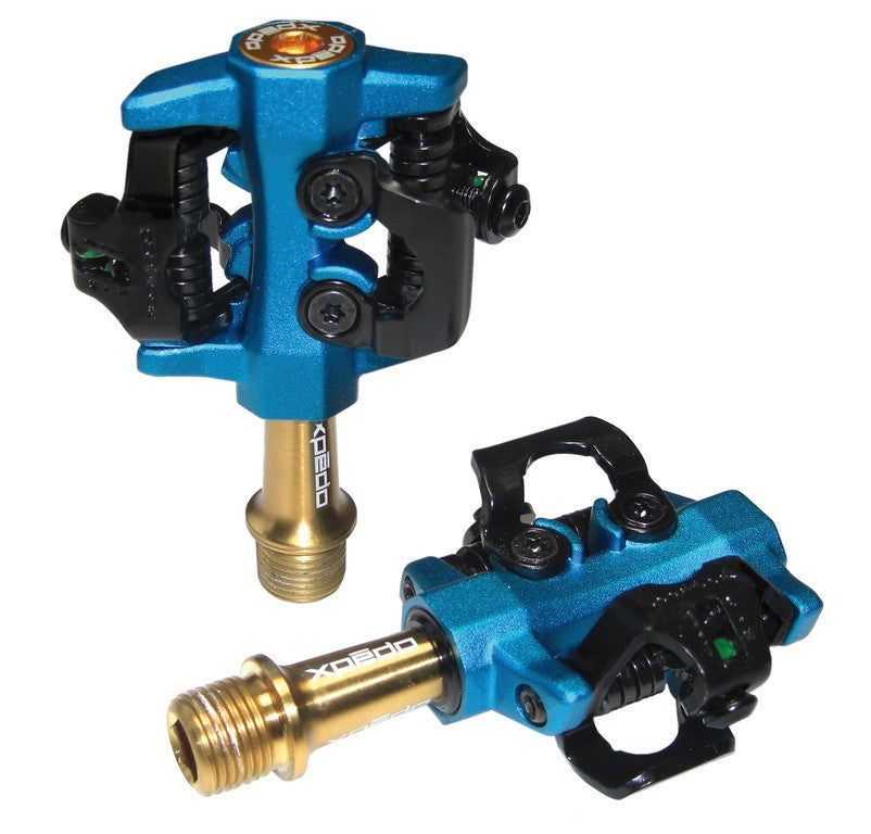 Xpedo Pedal Xpedo Clipless CXR Pro TI blau/gold, 9/16", zweiseitig XPT,XMF10AT