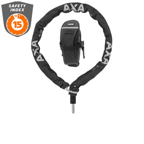 Kettenschlöss Axa Kette Plug In RLC 100-55 schwarz mit Tasche