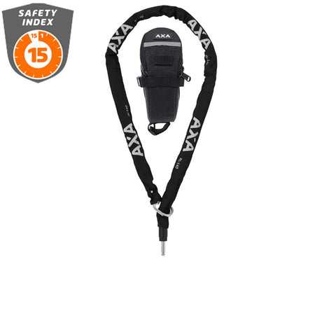 Kettenschlöss Axa Kette Plug In RLC 140-55 schwarz mit Tasche
