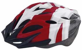 Strategic Helm Rot/Weiss/Silber - Bikespecht