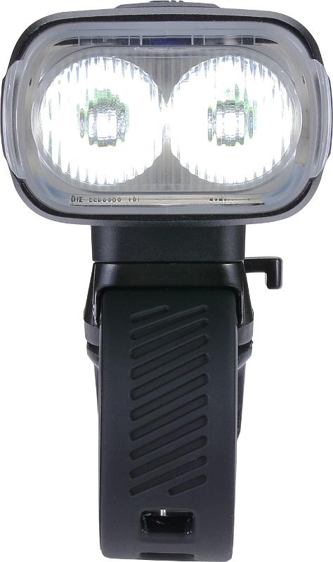 BBB Akku Frontlicht StrikeDuo 2000 BLS-173 inkl. Kabelfernbedienung, schwarz