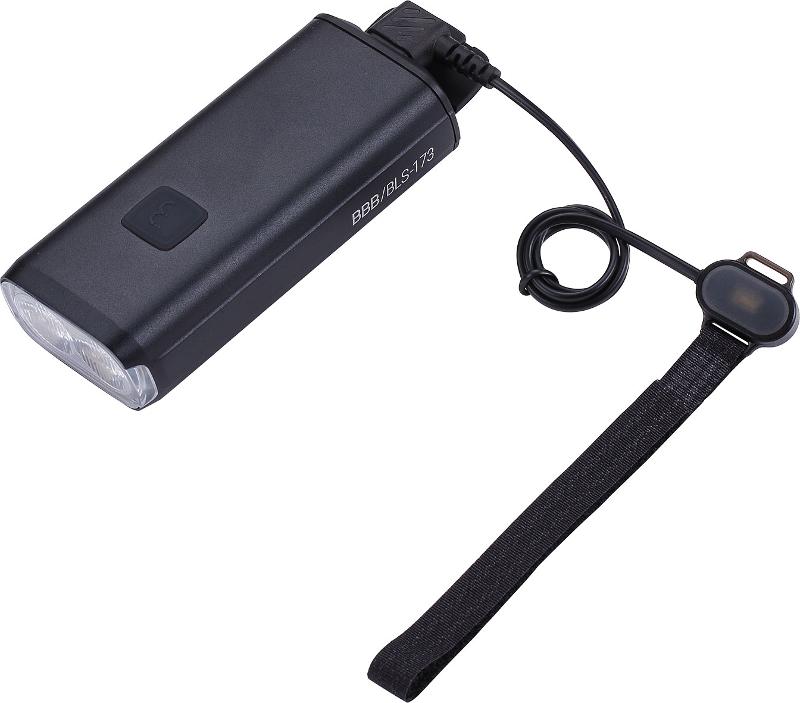BBB Akku Frontlicht StrikeDuo 2000 BLS-173 inkl. Kabelfernbedienung, schwarz