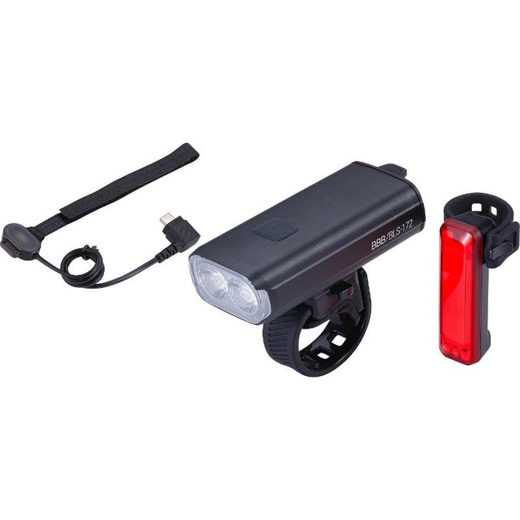 Beleuchtung BBB Akku Lichtset StrikeDuo Combo 1600 BLS-175 inkl Signal II Rücklicht schwarz