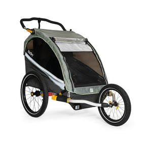 Fun & Bike Burley Fahrrad-Kinder-Anhänger Burley D`Lite X Double sage green- carcoal grey
