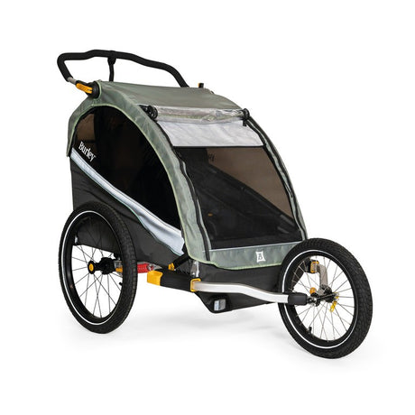 Fun & Bike Burley Fahrrad-Kinder-Anhänger Burley D`Lite X Double sage green- carcoal grey