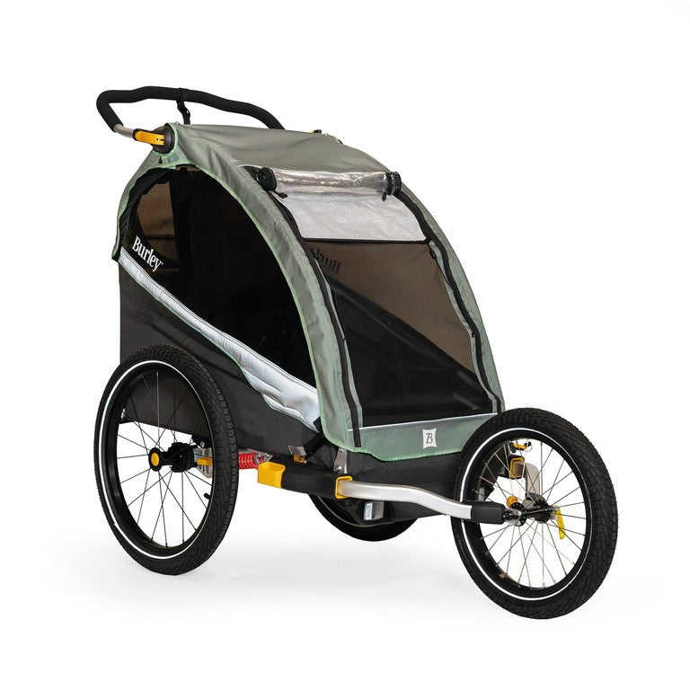 Fun & Bike Burley Fahrrad-Kinder-Anhänger Burley D`Lite X Single sage green- carcoal grey