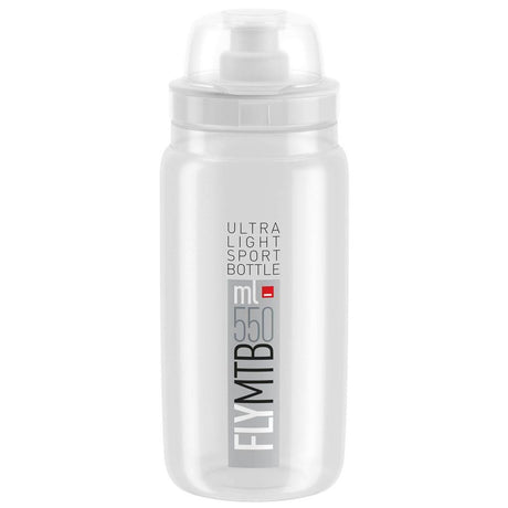 Trinkflaschen Elite Fly MTB 550ml Transp-Grau