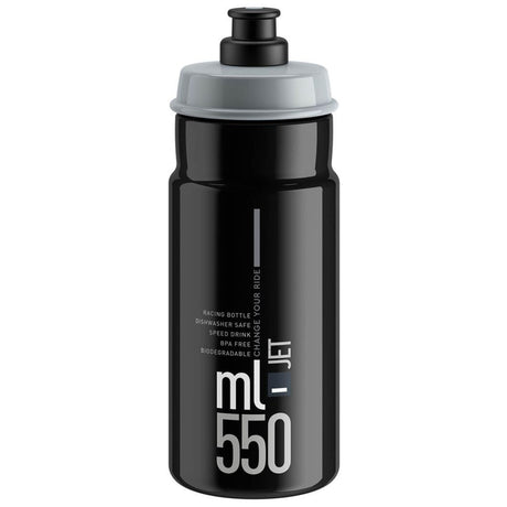 Trinkflaschen Elite Jet 550ml Schwarz-Grau