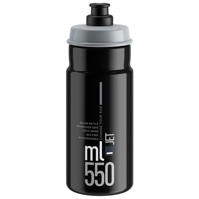 Trinkflaschen Elite Jet 550ml Schwarz-Grau