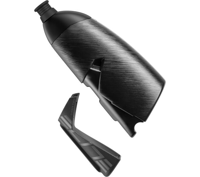 Flasche mit Halter ELITE KIT CRONO CX 2023 carbon cage and aero bottle 500 ml with push-pull valve