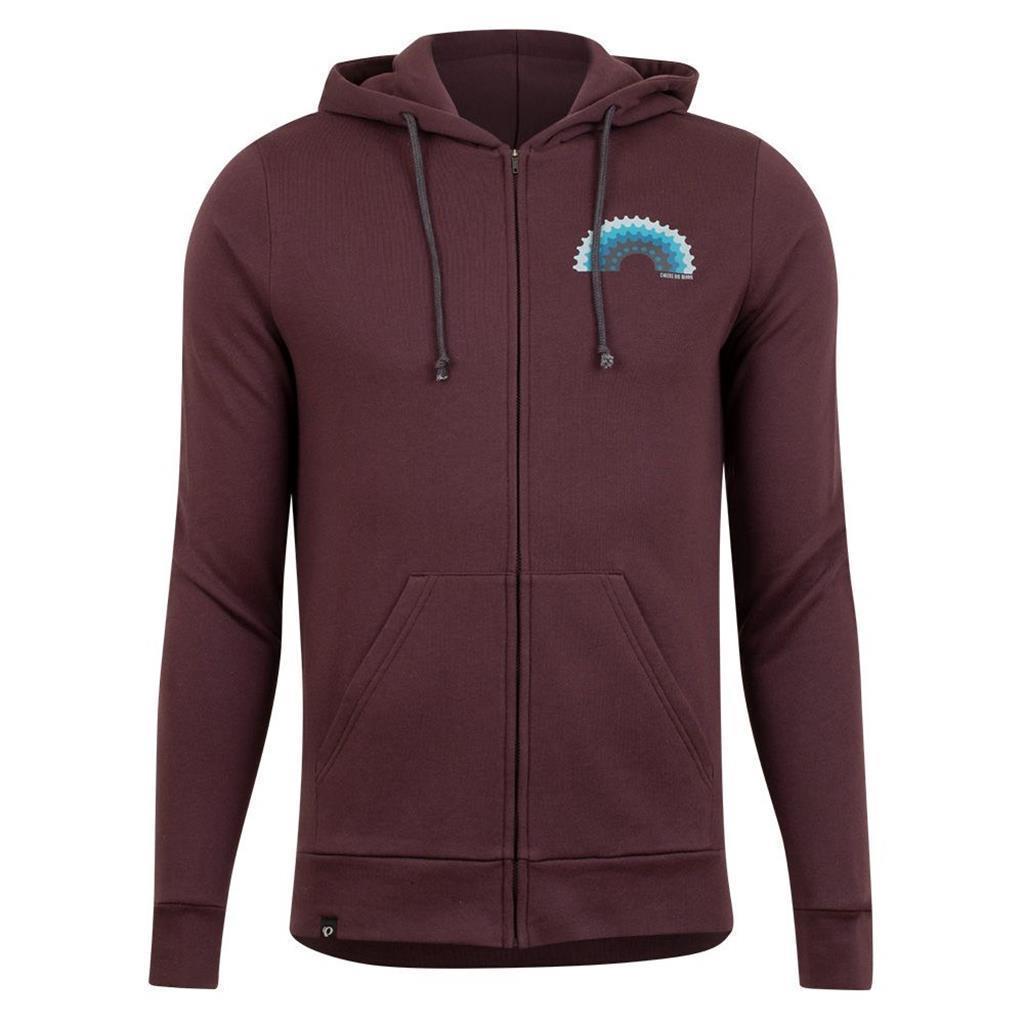 Herren Pearl Izumi Go-To Graphic FZ Hoodie burgundy