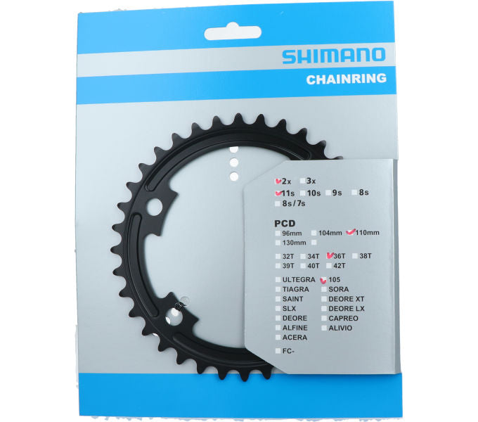 Kettenblatt SHIMANO Kettenblatt 105 FC-5800 36 Zähne Schwarz