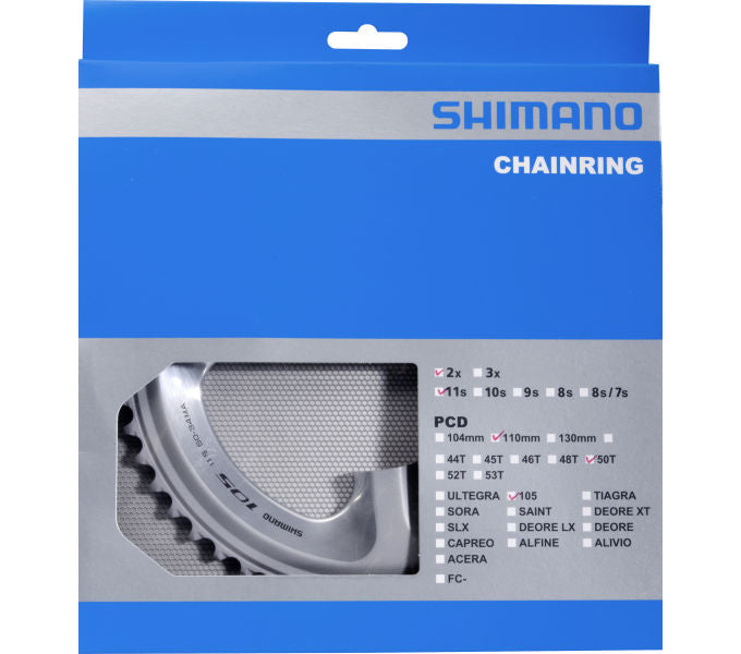 Kettenblatt SHIMANO Kettenblatt 105 FC-5800 50 Zähne Silber