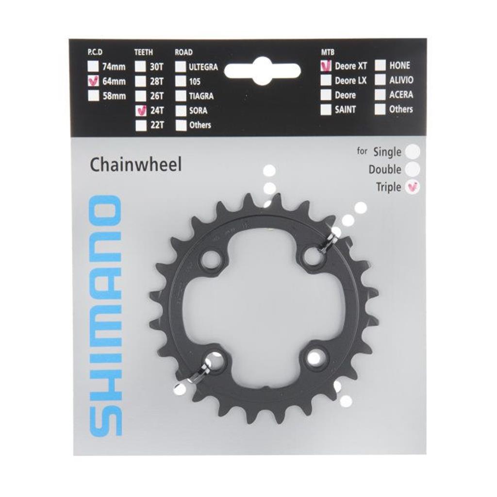 Kettenblätter Shimano Kettenblatt 24Z XT-Fcm770-10