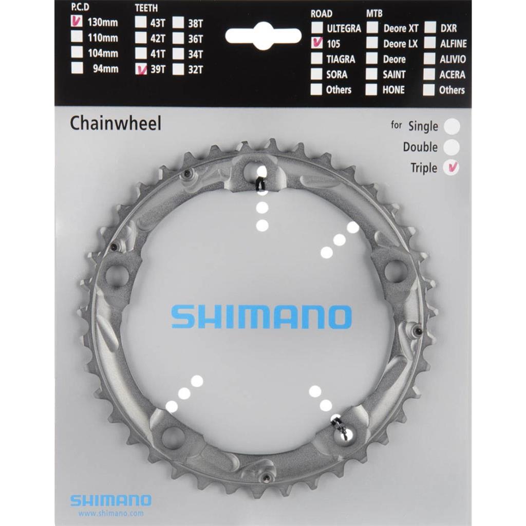 Kettenblätter Shimano Kettenblatt 39Z5703 3f Silb