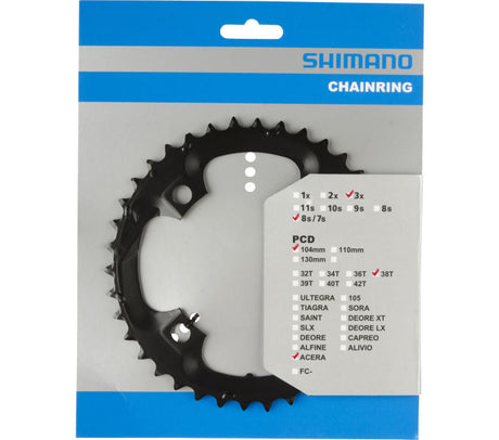Kettenblatt SHIMANO Kettenblatt ACERA FC-M361 38 Zähne