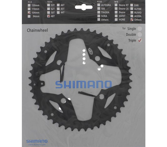 Kettenblatt SHIMANO Kettenblatt ACERA FC-M391 48 Zähne für KSR