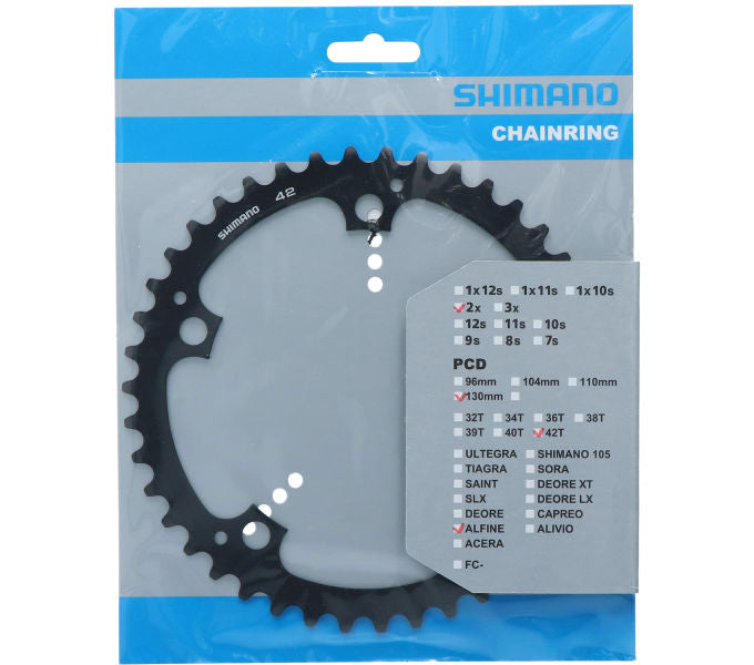 Kettenblatt SHIMANO Kettenblatt ALFINE FC-S501 42 Zähne Schwarz