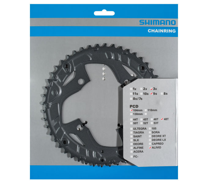 Kettenblatt SHIMANO Kettenblatt ALIVIO FC-M4060 48 Zähne für KSR